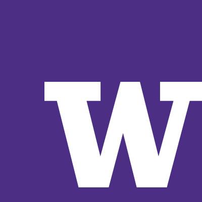 ワシントン大学のロゴです。紫色が特徴です。