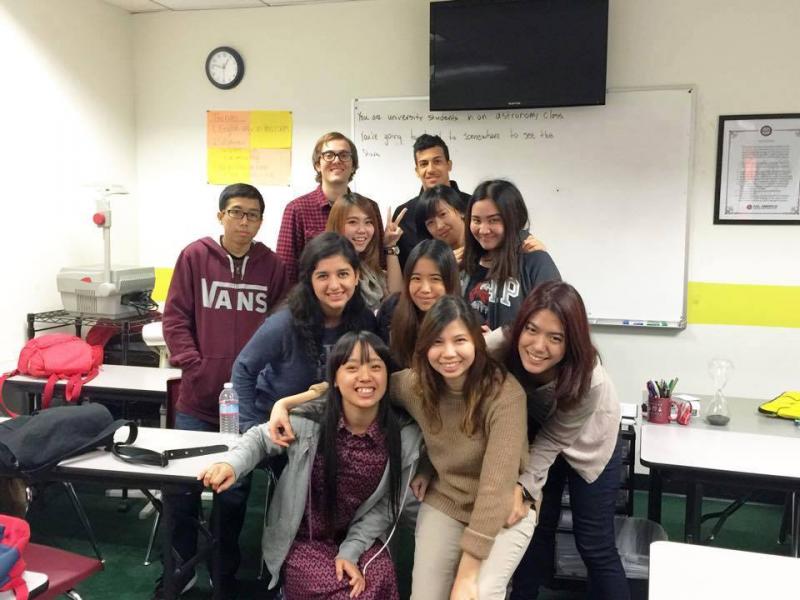 ロサンゼルスの語学学校「Cal America Education Institute」で留学中の生徒