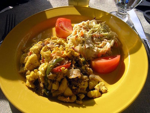 ジャマイカ料理のアキーアンドソルトフィッシュ