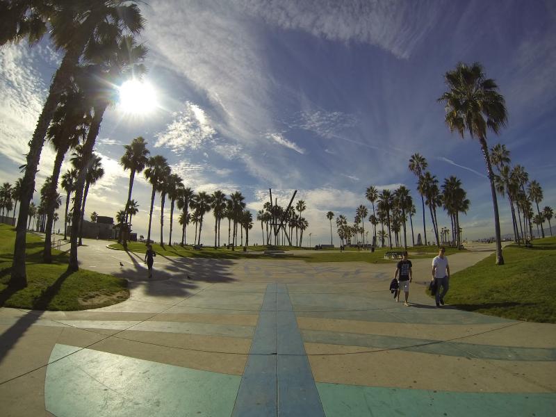 Venice Beachのスケボー広場