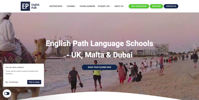 English Path Dubai公式サイトのスクリーンショット