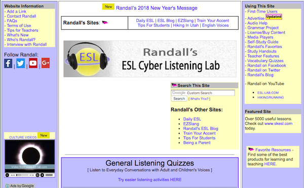 Randall&apos;s ESL Cyber Listening Lab