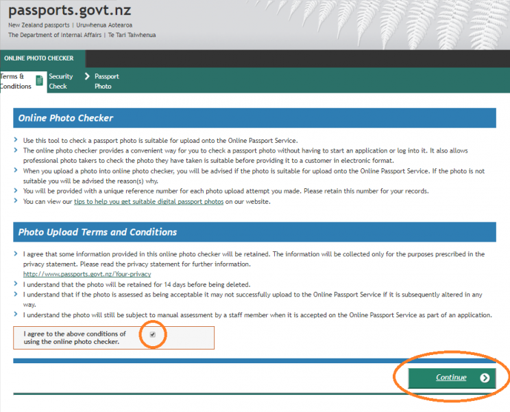 Photo Checkerでニュージーランドの学生ビザの申請に使える写真か確認する方法2
